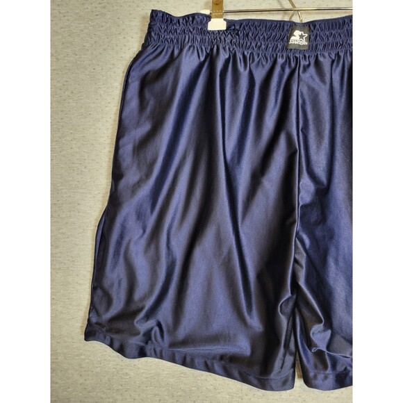Starter Shorts Mens 3XL Dazzle Shiny Drawstring Navy Blue Gym Basketball Retro - Picture 5 of 13